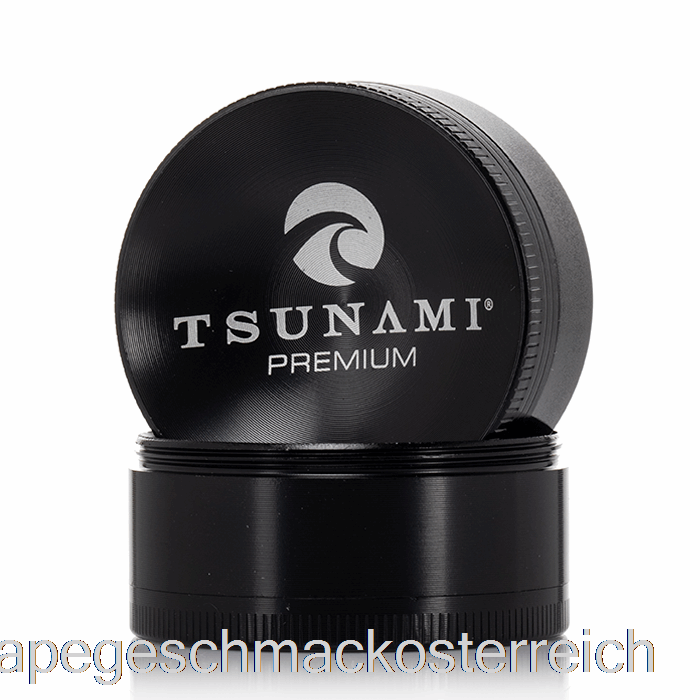 Tsunami 1,9 Zoll 4-teiliger Versunkener Top-Grinder Schwarz (50 Mm) Vape-Geschmack